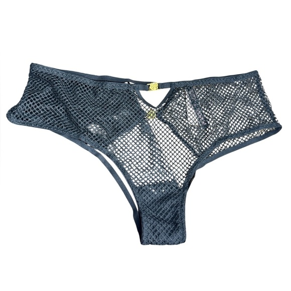 Victoria's Secret Very Sexy Open Back Fishnet Cheeky Panty Black - Picture 2 of 8